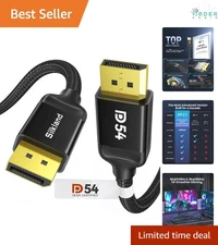 DisplayPort Cable 2.1 16K HDR 40Gbps Braided 6.6ft for Gaming Monitors