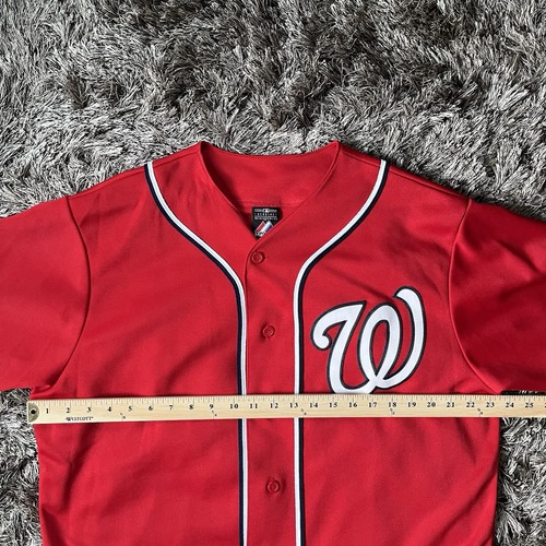 Maglia baseball Washington Nationals Majestic cucita cucita made in USA grande - Foto 17 di 17
