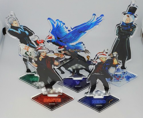 Devil May Cry 5 Dante Vergil Nero V Acrylic Stand Capcom Store Xmas Complete Set - Picture 2 of 8