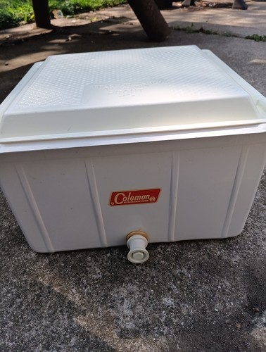 Vintage 1970's Coleman 3 Way Convertible Cooler Stand Up Ice Chest With Inserts - Picture 6 of 10