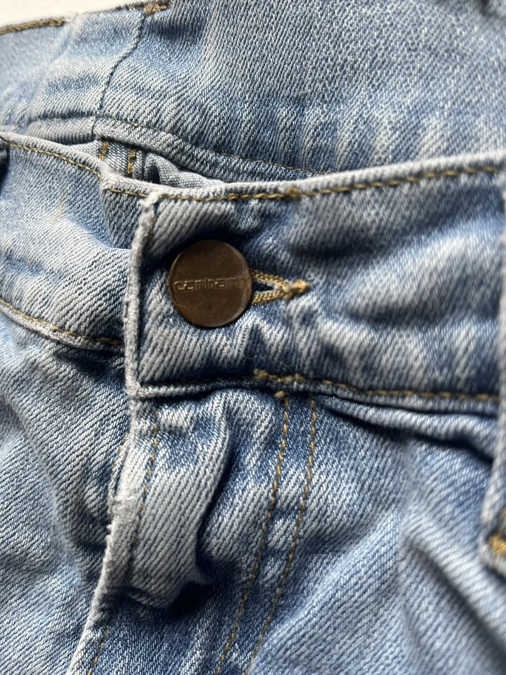 Pantalon Carhartt Pontiac Pant Couleur bleu foncée en jean taille 28 X 32 - Photo 4/4