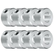8pcs Set Screw Collars 7/16" Bore, Aluminum Shaft Collars, 7/8" OD, 7/16" Thick