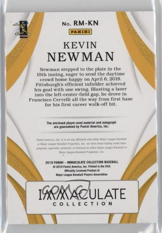 2019 Panini Immaculate Rookie Matinee Red /15 Kevin Newman #RM-KN Auto RC - Image 2 of 2