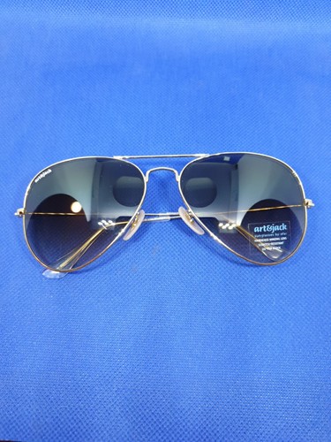 Vintage Aviator Pilot Gold Pilot Sonnenbrille Gehärtetes Glas NOS Ungetragen Top