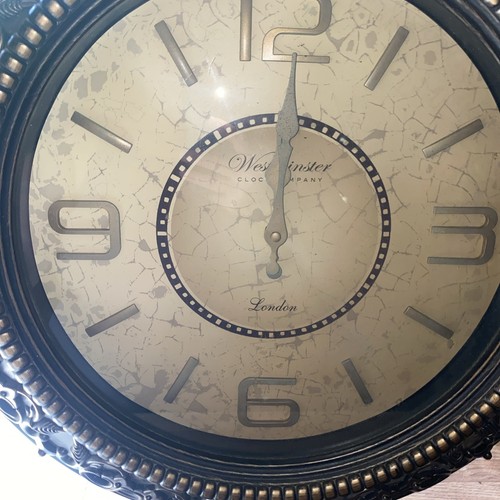 Westminster Clock Company London 20” Oversized Plastic Ornate Wall Clock Large # - Bild 3 von 5