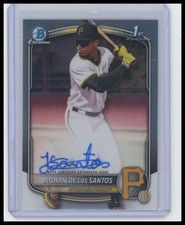 2025 Bowman Chrome Johan De Los Santos Auto 1st #CPA-JDLS Pirates