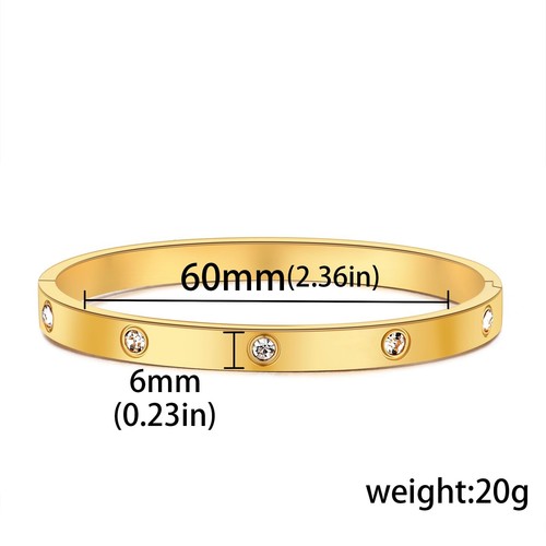 Juego de 2 brazaletes para mujer Friendship Love chapados en oro de 18 quilates de acero inoxidable con - Imagen 5 de 5