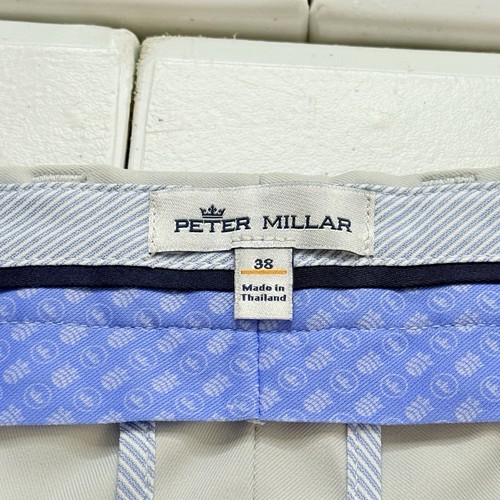 Peter Millar Crown Sport Shorts Mens 38 Light British Grey Golf Performance Gray - Picture 5 of 8
