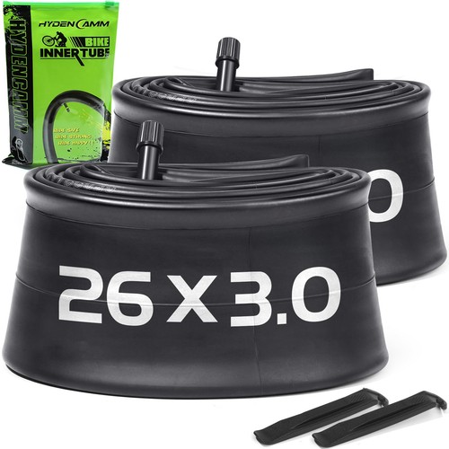 2 Pack 26x3.0 Fat Bike Tube with AV 32mm Valve, Premium Butyl Rubber 26 x 3.5... - Picture 1 of 9