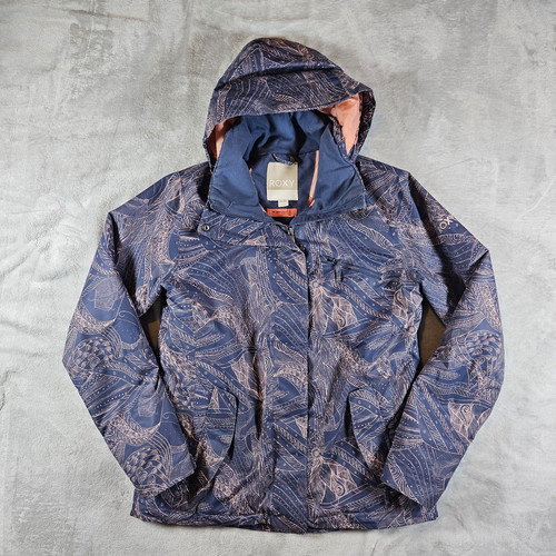 Roxy Women's Jetty Snowboard Winter Jacket With Purple Colorful Design, Large - Picture 1 of 24