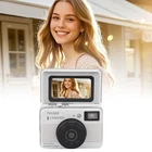 4K Digital Camera With LED Fill Light Portable Selfie Camcorder For Student Trav