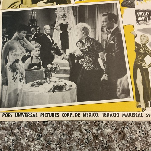 VTG. Mexican Lobby Card/ Flor De Cabaret/ Shelley Winters, Barry Sullivan - Picture 5 of 10