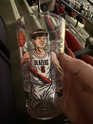 #ad Yang Hansen Portland Trail NBA Souvenir Limited Edition Glass 5000 $49.99