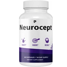 Neurocept Capsules, Max Strength, Neuro Cept Cognitive Supplement- 60 Capsules