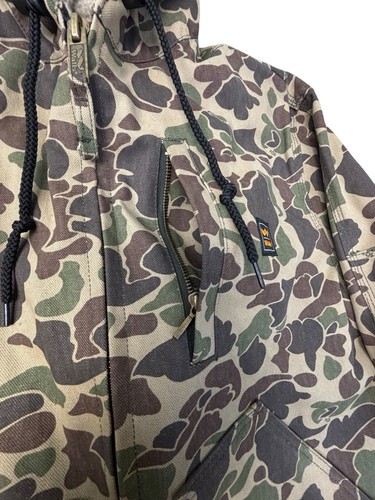 WALLS MINGUS DWR DUCK HOODED BOMBER WORK JACKET SHERPA LINED CAMO MEN’S MEDIUM - Picture 11 of 19