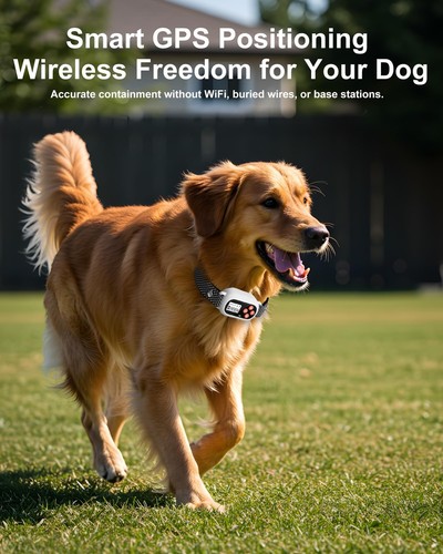 Wireless Electric Dog Fence System Adjustable 25-999yd Waterproof Collar - Picture 2 of 7