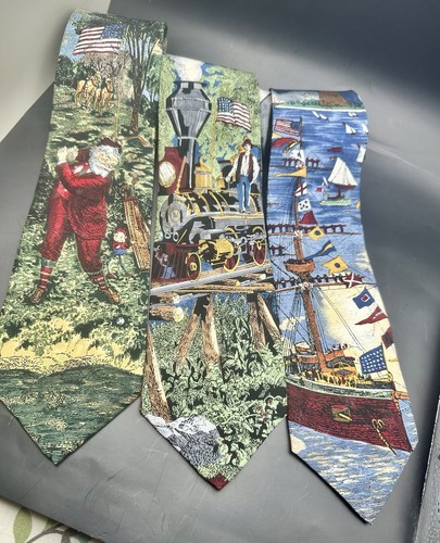 Patriot Tri-Occasion Neck Tie Tango Max Raab tie American Series USA Mens Bundle - Picture 1 of 22