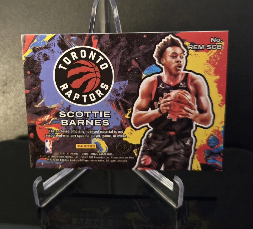 RELIC 🔥 SCOTTIE BARNES RC 2021-22 Panini Court Kings Rookie Expression Patch SP - Image 2 of 2