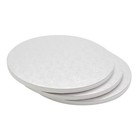 3 Pack 12 Inch White Round Cake Drums Boards for Baking, Desserts, Wedding Decor