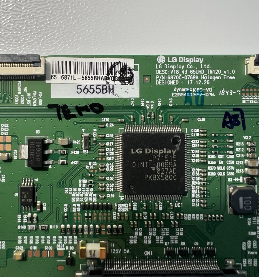 Placa T-con Philips 65PFL5602/F7 (6870C-0769A) 6871L-5655B probada OEM Foto 2 de 4