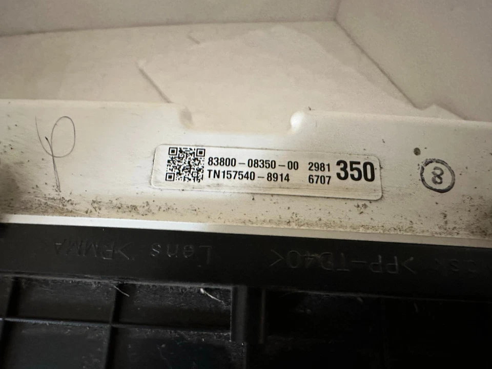 Velocímetro Cluster 2011 - 14 Toyota Sienna 6Cyli. BASE / LE / L 208.994 millas Foto 3 de 3