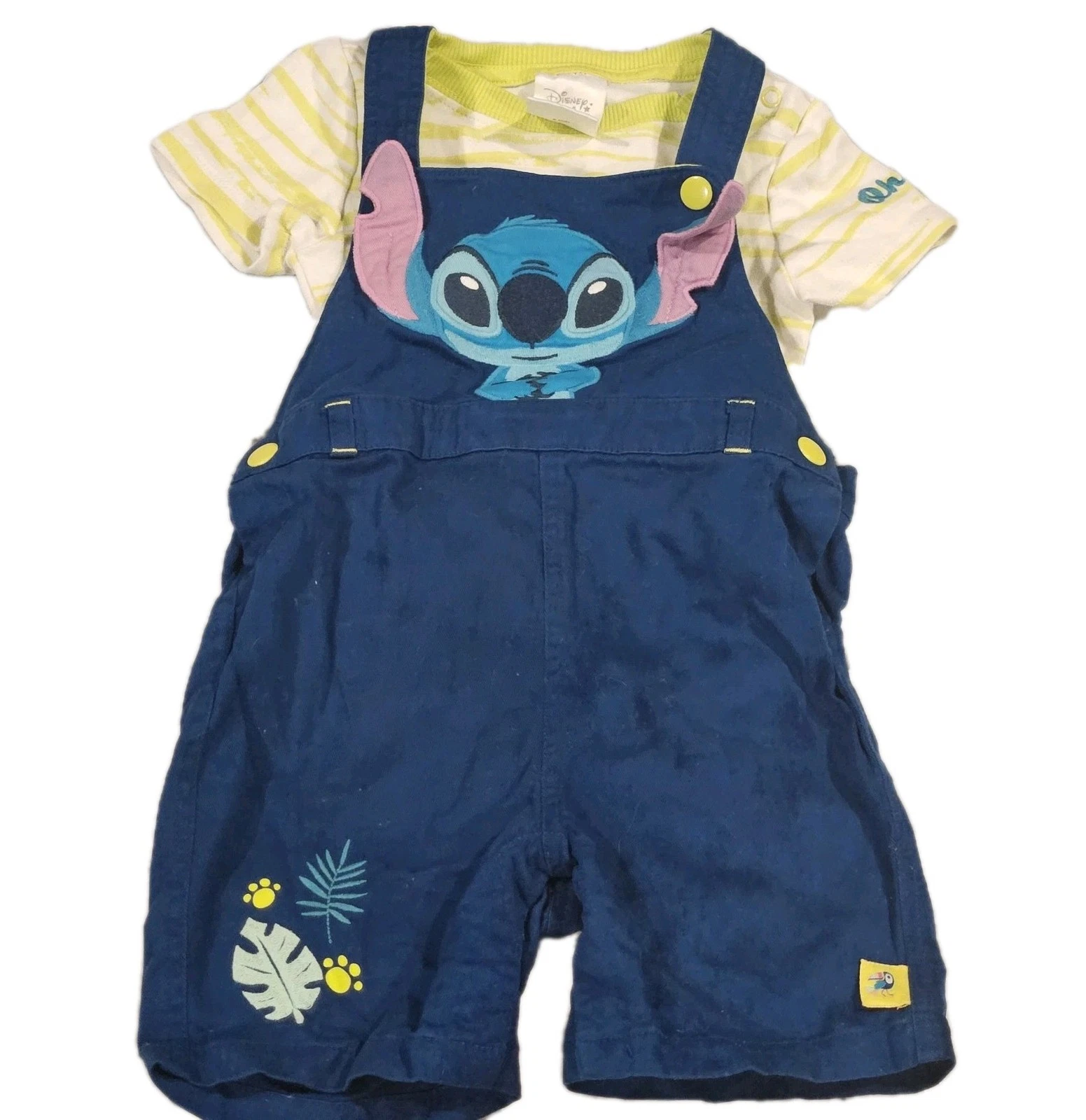 Disney Store Lilo & Stitch Baby Outfit Set Shortall Romper Ohana 18-24M