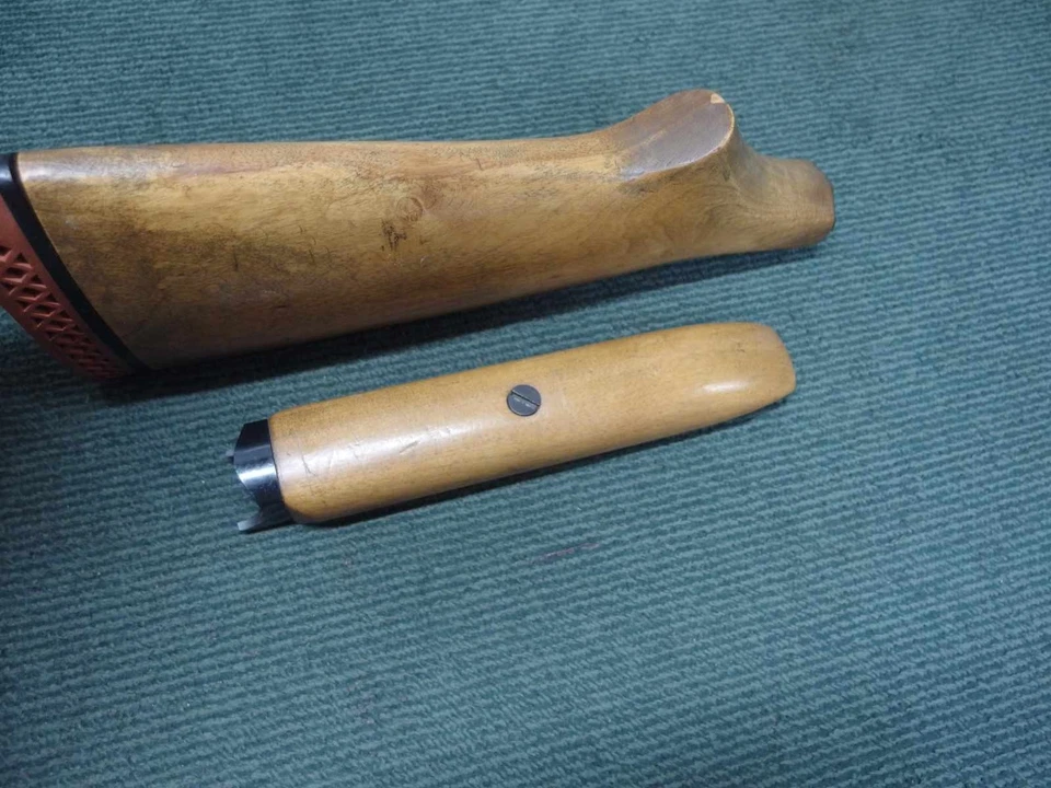 H&R TOPPER MODEL 158 12GA. - WOOD STOCK SET - W/ STOCK BOLT & FOREND SCREW - Image 3 of 4