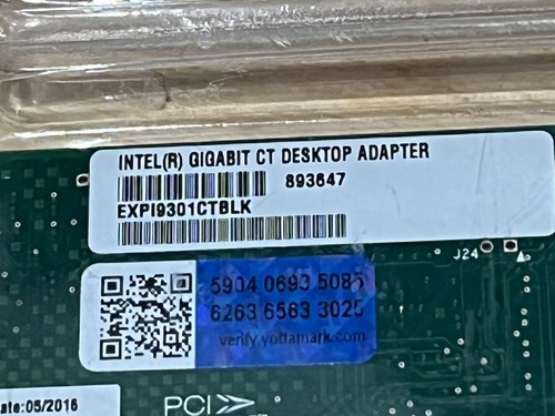 Intel Gigabit 893647 EXPI9301CTBLK Yotta mark CT Desktop Adapter both Brackets - Picture 4 of 5