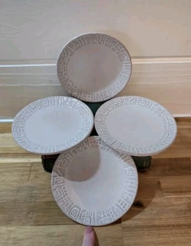 4 Frankoma Pottery Mayan Aztec Small Plates