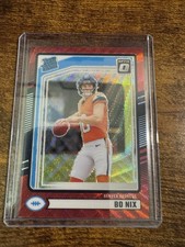 2024 Panini Donruss Rated Rookie Bo Nix #369 Optic Preview Red Wave Prizm (RC)