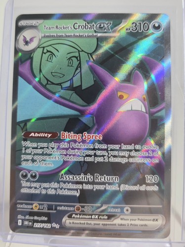Team Rocket's Crobat ex 217/182 Sv10: Rivali Destinati, Pokémon, Nm - Foto 3 di 4