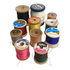 LOT 1 1 Sewing Thread on Vintage (1960s) Wood Spools Coats & Clark's Multicolor
