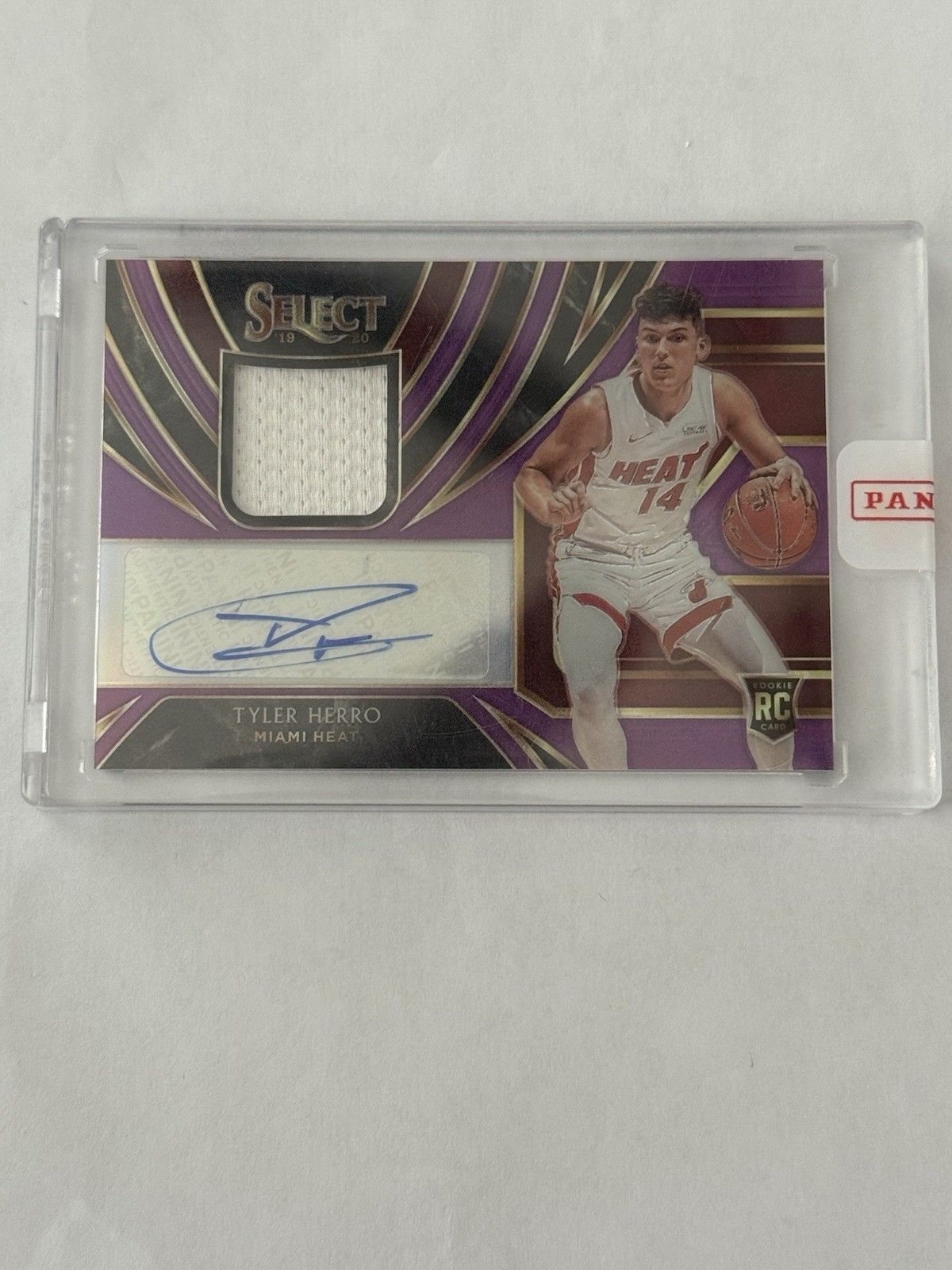 2019-20 Panini Select- Rookie Jersey Autographs Tyler Herro #RJA-THR Purple /99