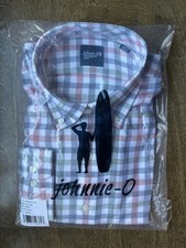 Johnnie-O Men's Large Blue/Red/Olive Check Long Sleeve Button-Up Shirt - NWT