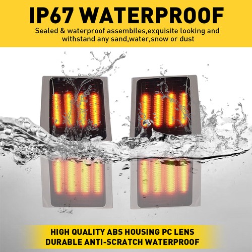 Full LED 8PC Chrome Corner Side Marker Lights For 94-98 Chevy C/K 1500 2500 3500 - Picture 16 of 18