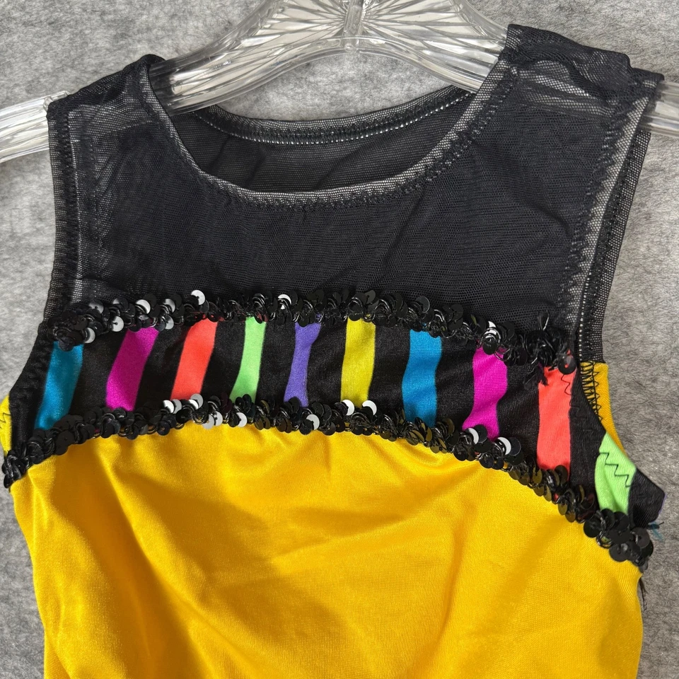 Conjunto de Disfraz de Baile para Niño Mediano Curtain Call Amarillo Top Negro Pantalones Acampanados EE. UU. Foto 3 de 4
