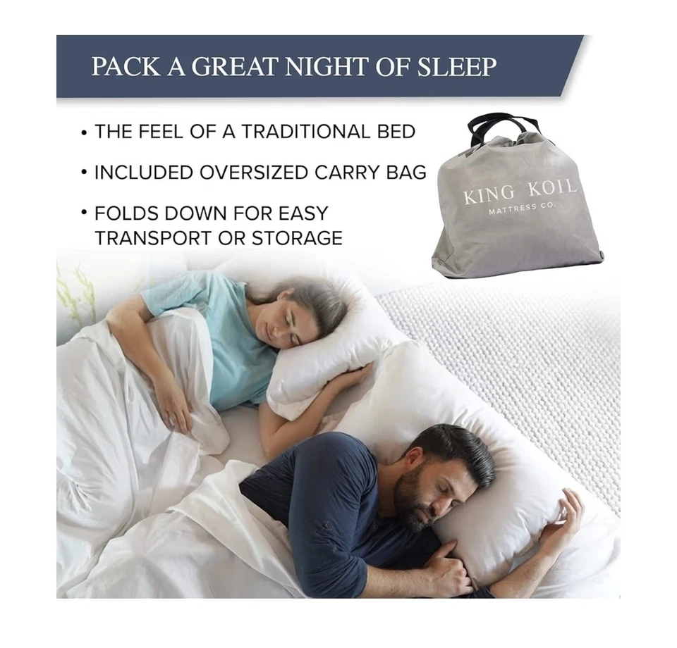 King Koil Luxury Air Mattress Queen with Built in Pump - Image 3 of 4