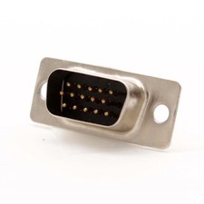 DB15 HD15 D-Sub 15Pin Male Plug Connector SVGA VGA Solder Cup Socket Gold Plated