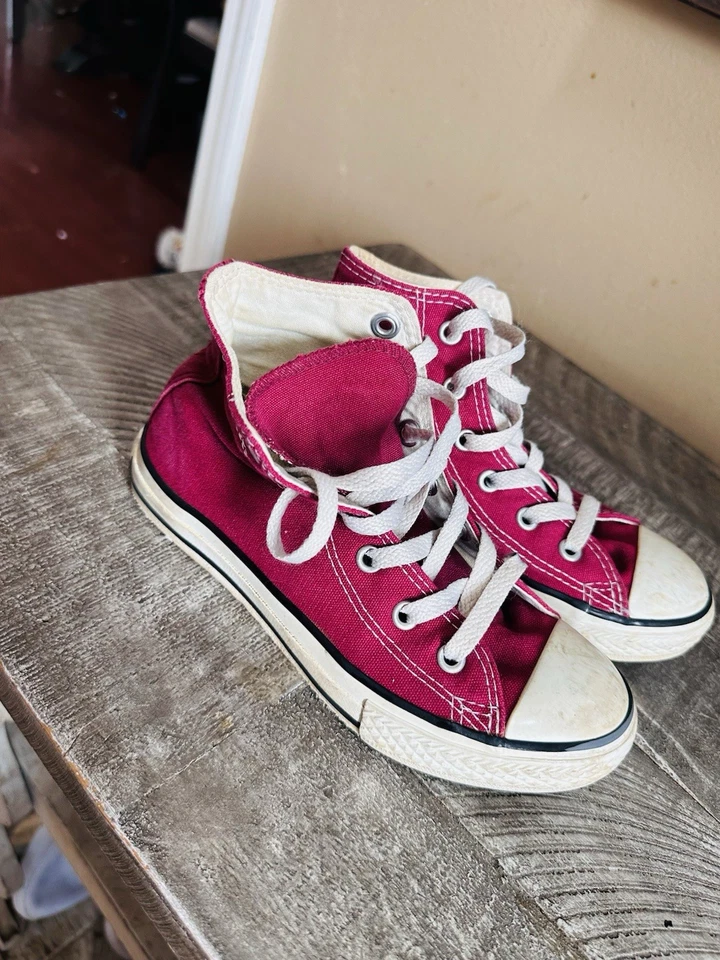 Zapatos deportivos Converse All Star juveniles talla 1 granate de caña alta Foto 3 de 4