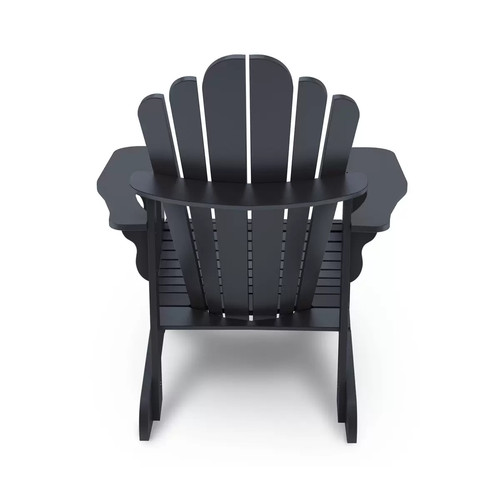 Leisure Line Adirondack Faux Wood Garden Chair in Black - Picture 6 of 8