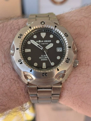 Vintage '99 Alba/Seiko Aqua Gear Ashtray 200M Diver's Watch, JDM, Gorgeous