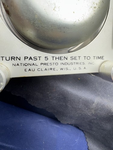 Art Deco VTG Aluminum Presto Timer Lux Waterford Conn. USA Works! - Afbeelding 7 van 8