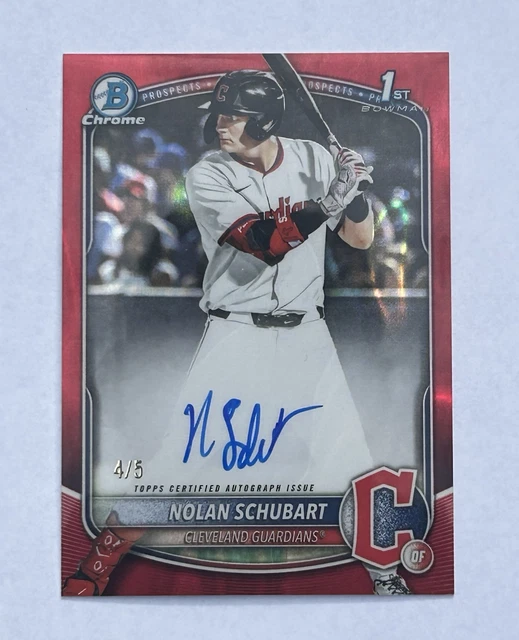 2025 Bowman Chrome Draft 1st auto Nolan Schubart red lava auto #4/5