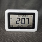 Geemarc VISO10 Large Screen Digital Calendar Clock – Easy‑Read Black
