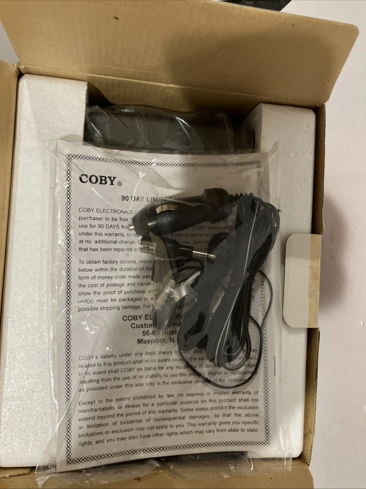 VTG  NEW Coby CX-TV2 5" Portable Black & White Television  with AM/FM Radio - Image 4 of 4