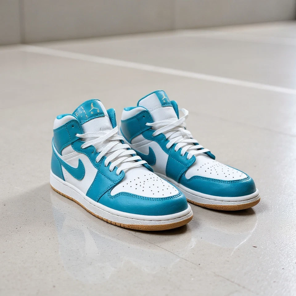 Nike Air Jordan 1 Mid 'Aquatone' – Herren Basketball-Sneaker in EU 44,5 - Bild 3 von 4