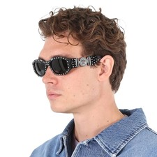 Versace Dark Grey Geometric Unisex Sunglasses VE4361 539887 53 VE4361 539887 53