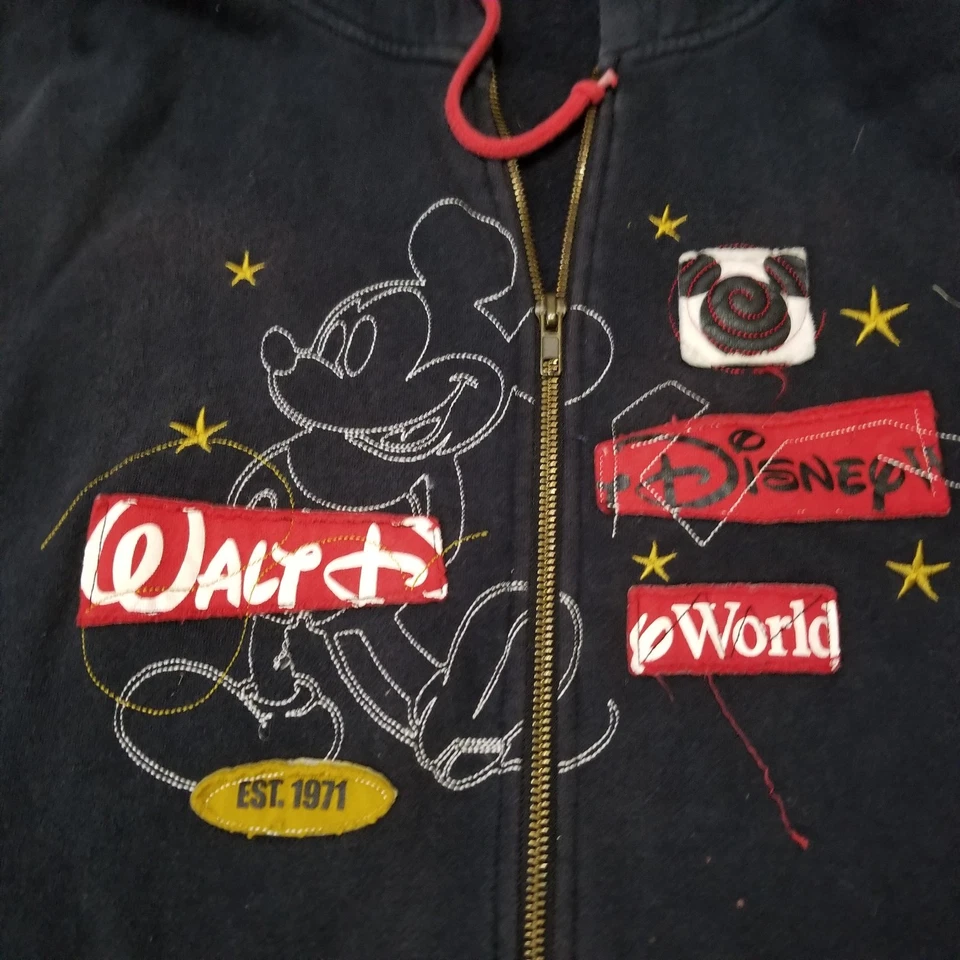 Chaqueta mediana vintage Y2K Disney Mickey Mouse polar con cremallera Foto 2 de 4