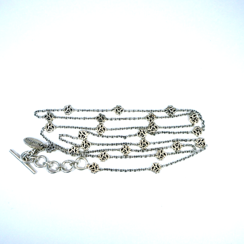 Lois Hill Sterling Silver Signature Scrollwork 38" Station Necklace - Picture 2 of 6