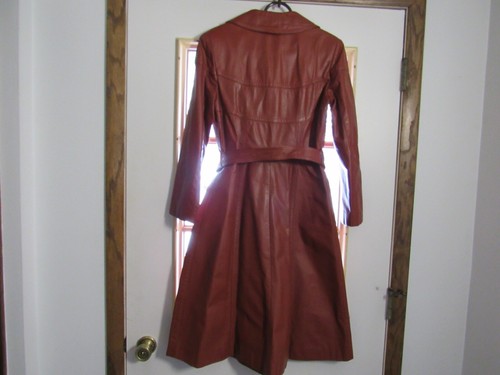 ECHTER DAMEN BERMAN BUCHSKIN LANGER LEDERMANTEL * GR. 12 * - Bild 4 von 5